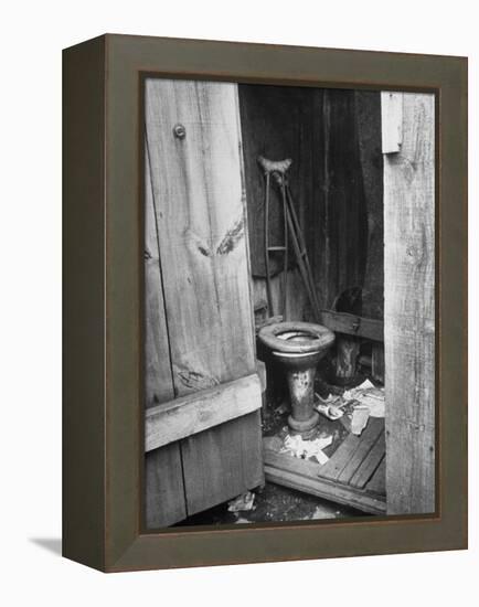 Toilet in Outhouse in Slum Area a Few Blocks from the Capital in Washington, Dc-Carl Mydans-Framed Premier Image Canvas