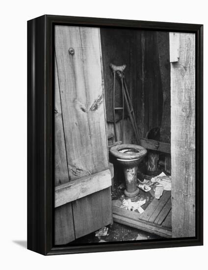 Toilet in Outhouse in Slum Area a Few Blocks from the Capital in Washington, Dc-Carl Mydans-Framed Premier Image Canvas