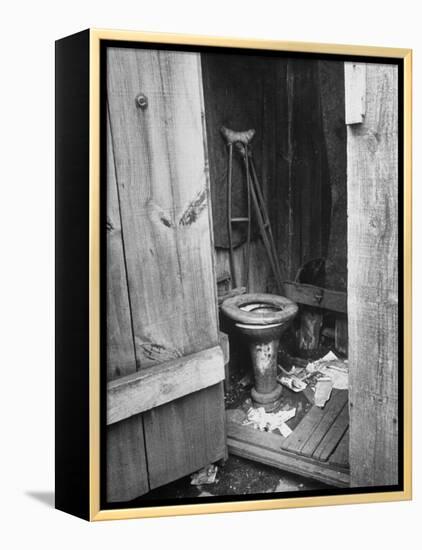 Toilet in Outhouse in Slum Area a Few Blocks from the Capital in Washington, Dc-Carl Mydans-Framed Premier Image Canvas