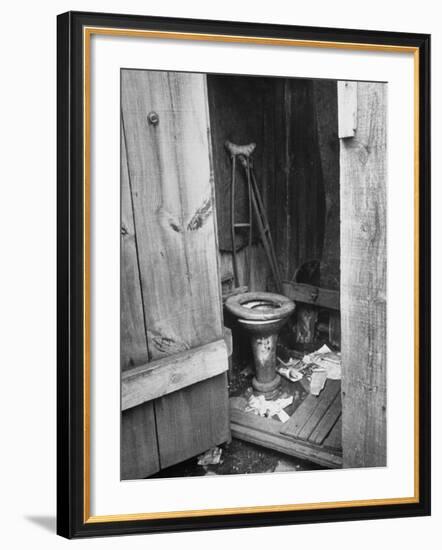 Toilet in Outhouse in Slum Area a Few Blocks from the Capital in Washington, Dc-Carl Mydans-Framed Photographic Print