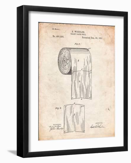 Toilet Paper Patent-Cole Borders-Framed Premium Giclee Print