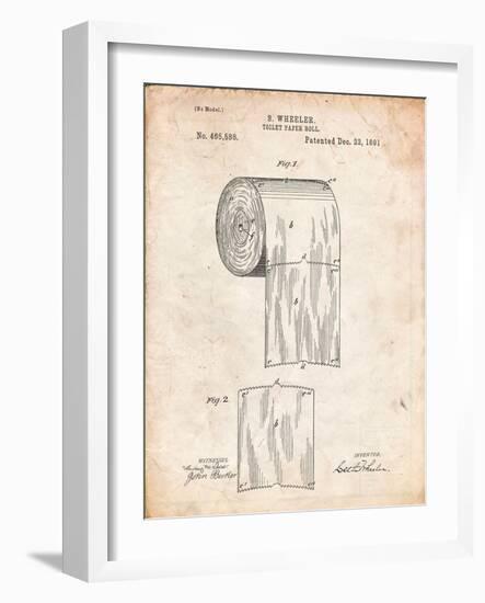 Toilet Paper Patent-Cole Borders-Framed Premium Giclee Print