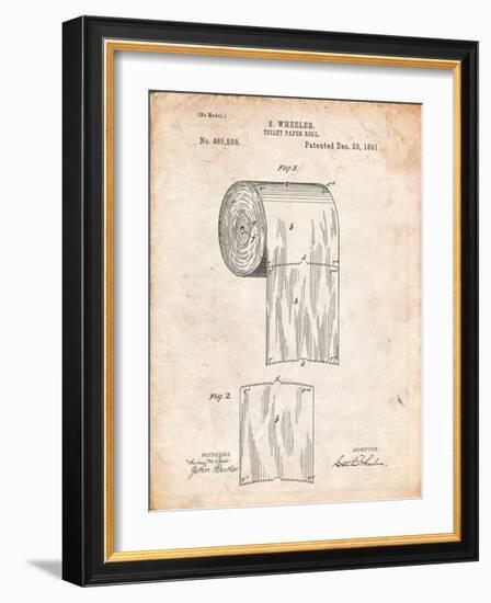 Toilet Paper Patent-Cole Borders-Framed Premium Giclee Print