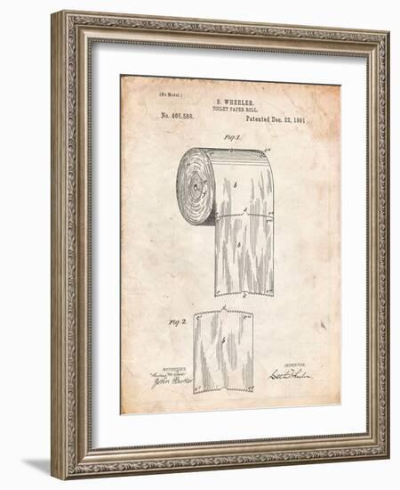 Toilet Paper Patent-Cole Borders-Framed Art Print