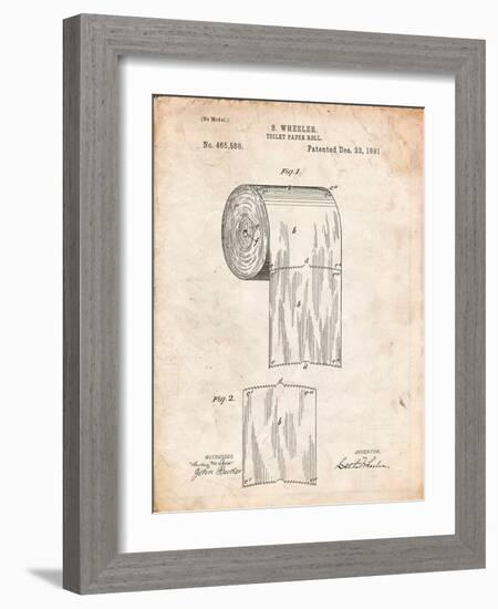 Toilet Paper Patent-Cole Borders-Framed Art Print