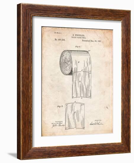 Toilet Paper Patent-Cole Borders-Framed Art Print