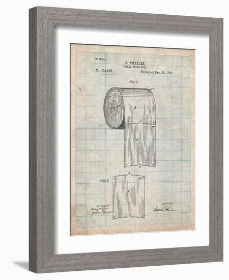 Toilet Paper Patent-Cole Borders-Framed Premium Giclee Print