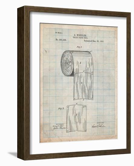 Toilet Paper Patent-Cole Borders-Framed Premium Giclee Print