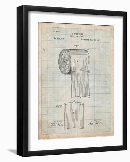 Toilet Paper Patent-Cole Borders-Framed Premium Giclee Print