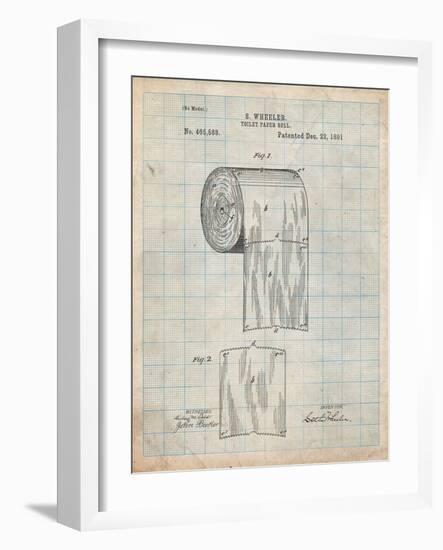 Toilet Paper Patent-Cole Borders-Framed Premium Giclee Print