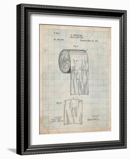 Toilet Paper Patent-Cole Borders-Framed Premium Giclee Print