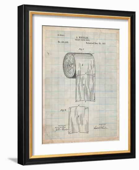 Toilet Paper Patent-Cole Borders-Framed Premium Giclee Print