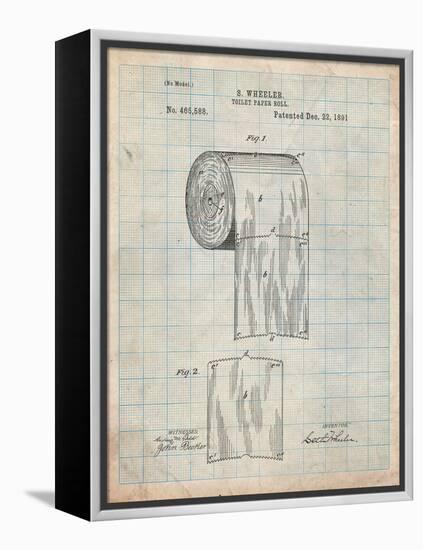 Toilet Paper Patent-Cole Borders-Framed Stretched Canvas