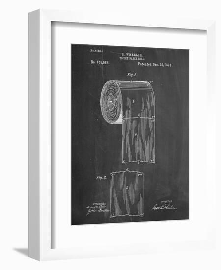Toilet Paper Patent-null-Framed Premium Giclee Print