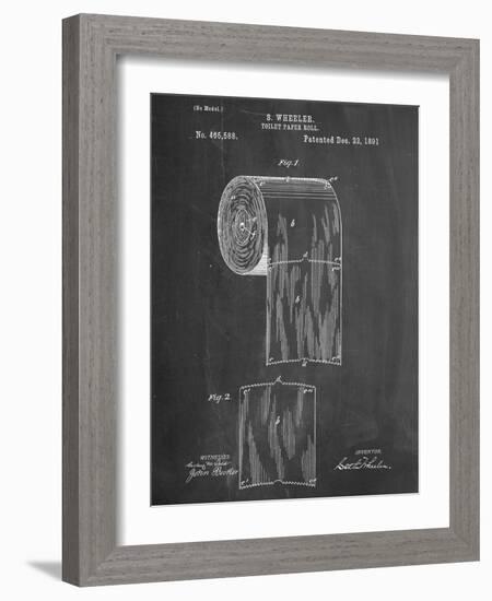 Toilet Paper Patent-null-Framed Art Print