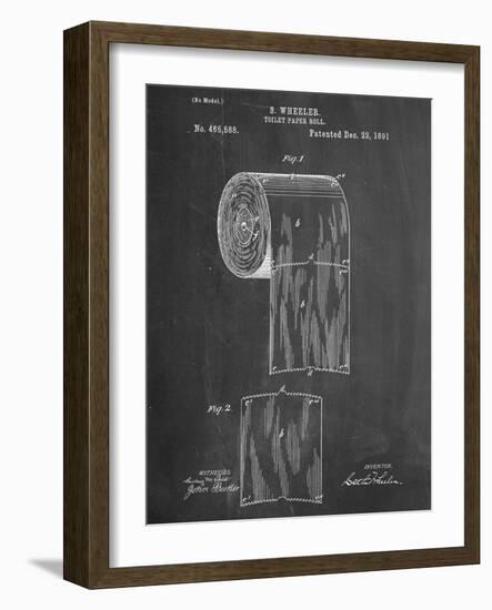 Toilet Paper Patent-null-Framed Art Print