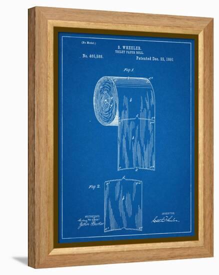 Toilet Paper Patent-null-Framed Stretched Canvas