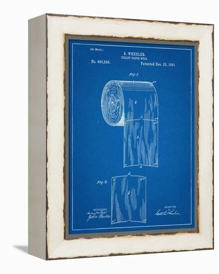 Toilet Paper Patent-null-Framed Stretched Canvas