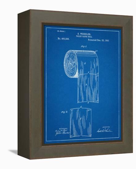 Toilet Paper Patent-null-Framed Stretched Canvas