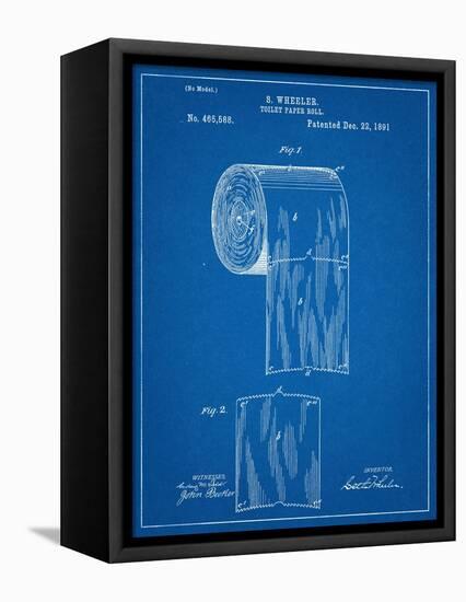 Toilet Paper Patent-null-Framed Stretched Canvas