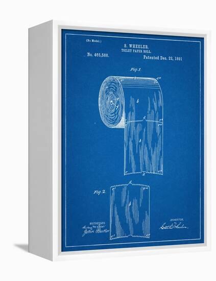 Toilet Paper Patent-null-Framed Stretched Canvas