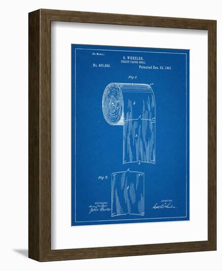 Toilet Paper Patent--Framed Art Print