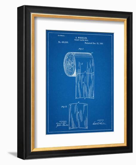 Toilet Paper Patent-null-Framed Art Print