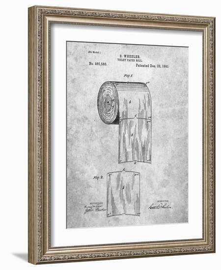 Toilet Paper Patent-Cole Borders-Framed Art Print