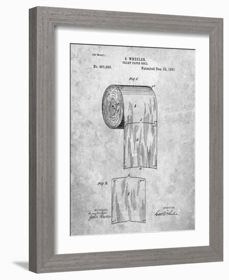 Toilet Paper Patent-Cole Borders-Framed Art Print