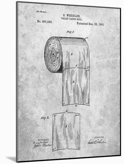 Toilet Paper Patent-Cole Borders-Mounted Art Print