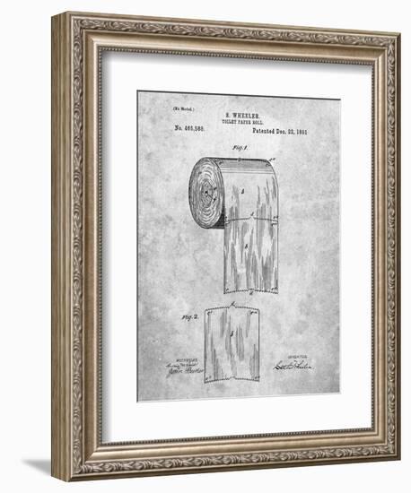 Toilet Paper Patent-Cole Borders-Framed Premium Giclee Print