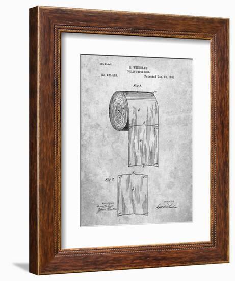 Toilet Paper Patent-Cole Borders-Framed Premium Giclee Print