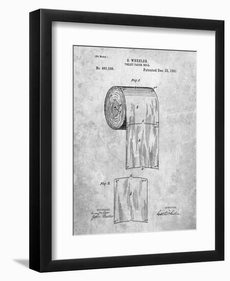 Toilet Paper Patent-Cole Borders-Framed Premium Giclee Print