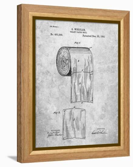 Toilet Paper Patent-Cole Borders-Framed Stretched Canvas