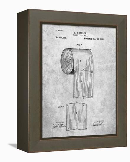 Toilet Paper Patent-Cole Borders-Framed Stretched Canvas