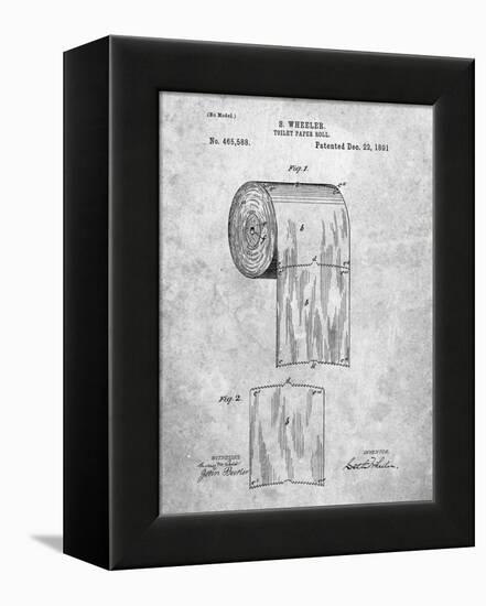 Toilet Paper Patent-Cole Borders-Framed Stretched Canvas