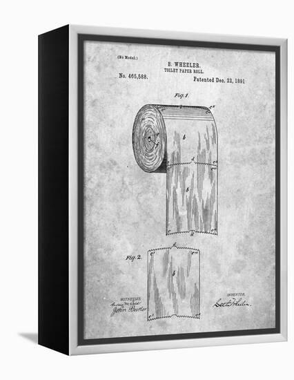 Toilet Paper Patent-Cole Borders-Framed Stretched Canvas