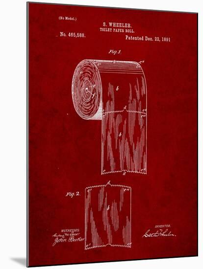 Toilet Paper Patent-Cole Borders-Mounted Art Print