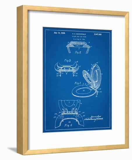 Toilet Seat Patent-null-Framed Art Print