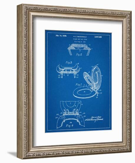 Toilet Seat Patent-null-Framed Art Print