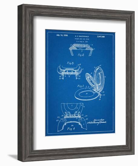 Toilet Seat Patent-null-Framed Art Print