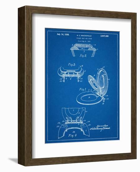 Toilet Seat Patent-null-Framed Art Print