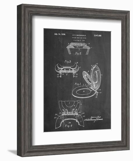 Toilet Seat Patent-null-Framed Art Print