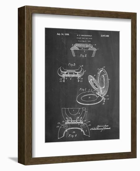 Toilet Seat Patent-null-Framed Art Print