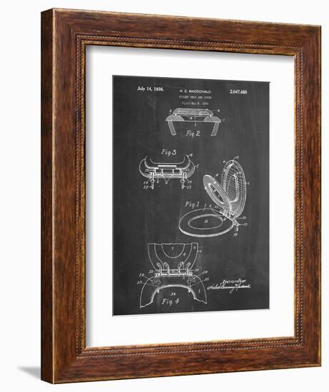 Toilet Seat Patent-null-Framed Art Print