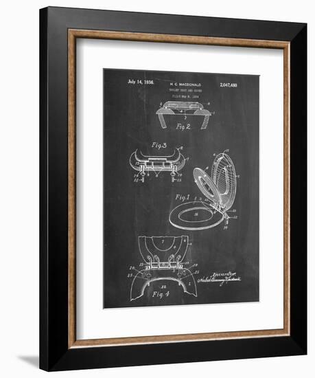 Toilet Seat Patent-null-Framed Art Print