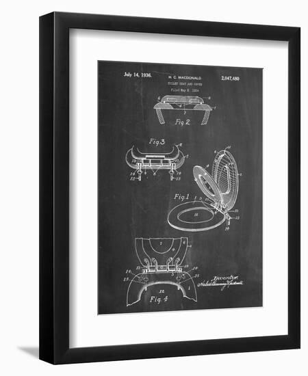 Toilet Seat Patent-null-Framed Art Print