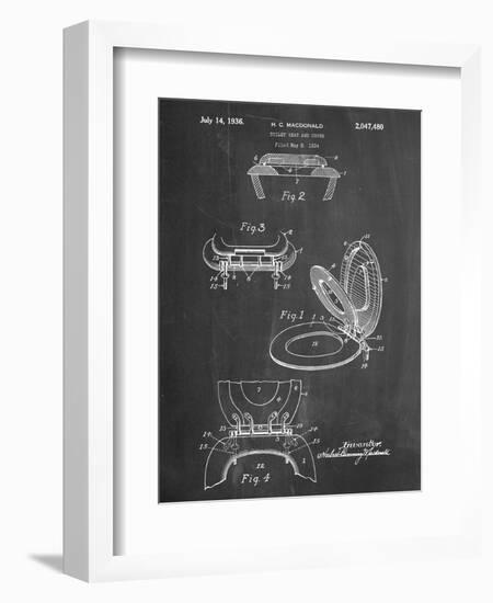 Toilet Seat Patent-null-Framed Art Print