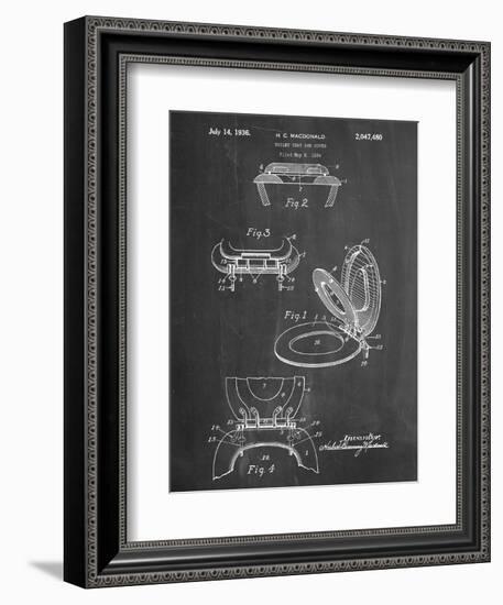 Toilet Seat Patent-null-Framed Art Print