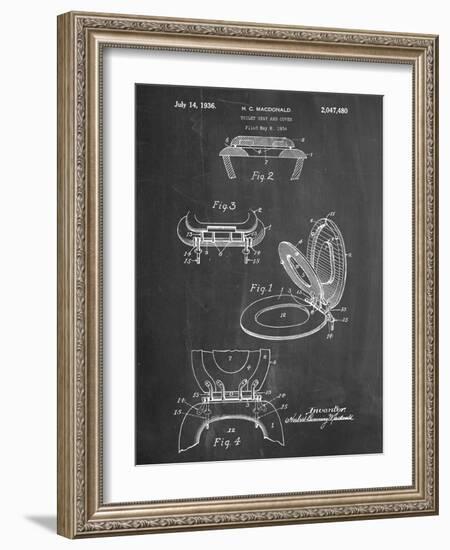 Toilet Seat Patent-null-Framed Art Print